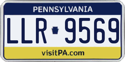 PA license plate LLR9569