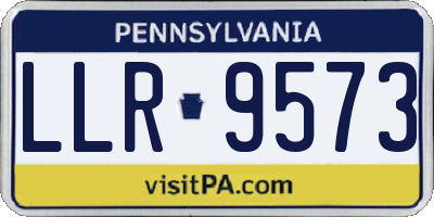 PA license plate LLR9573