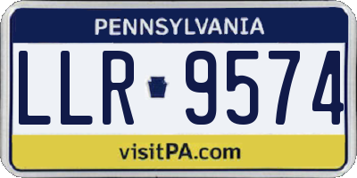 PA license plate LLR9574