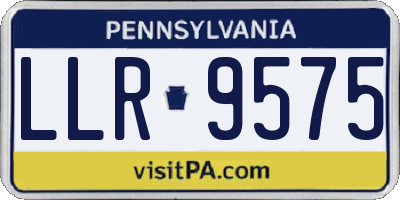 PA license plate LLR9575