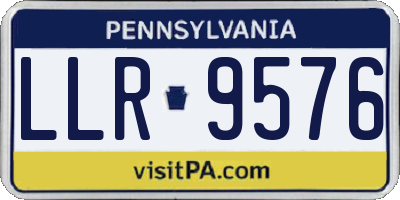 PA license plate LLR9576
