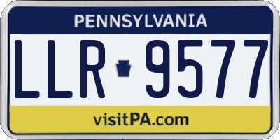 PA license plate LLR9577