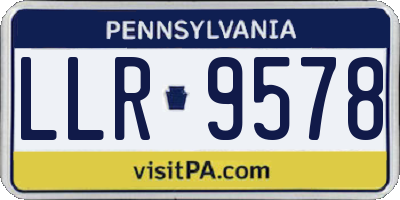 PA license plate LLR9578