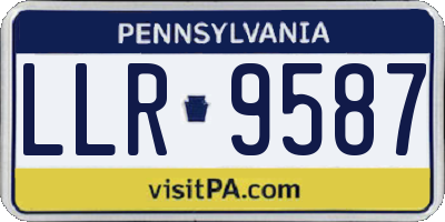 PA license plate LLR9587