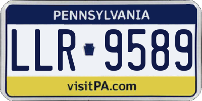 PA license plate LLR9589