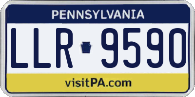 PA license plate LLR9590