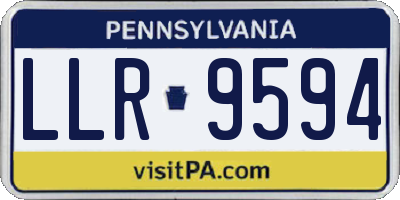 PA license plate LLR9594