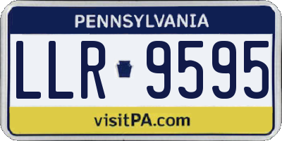 PA license plate LLR9595
