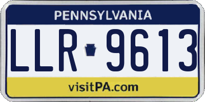 PA license plate LLR9613