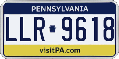 PA license plate LLR9618