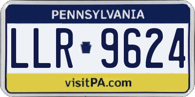 PA license plate LLR9624