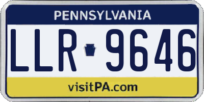 PA license plate LLR9646