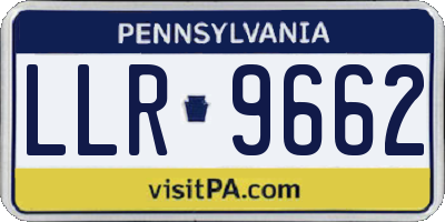 PA license plate LLR9662