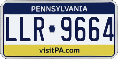 PA license plate LLR9664