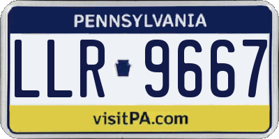 PA license plate LLR9667