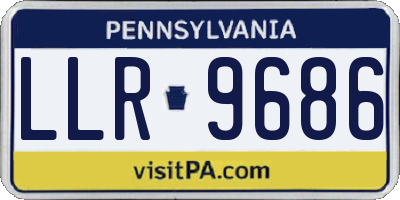 PA license plate LLR9686