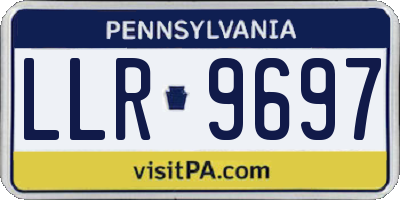PA license plate LLR9697
