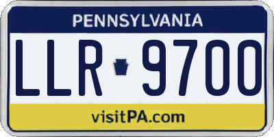 PA license plate LLR9700