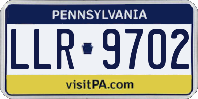 PA license plate LLR9702