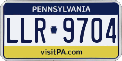 PA license plate LLR9704