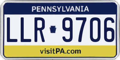 PA license plate LLR9706