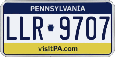 PA license plate LLR9707