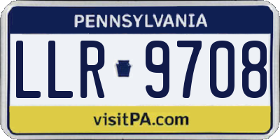 PA license plate LLR9708