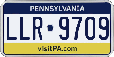 PA license plate LLR9709