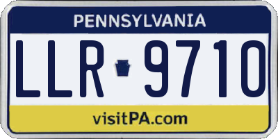 PA license plate LLR9710
