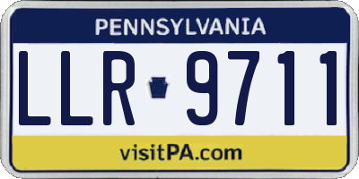 PA license plate LLR9711