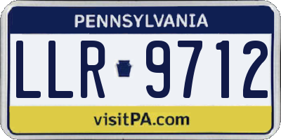 PA license plate LLR9712
