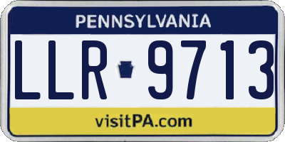 PA license plate LLR9713