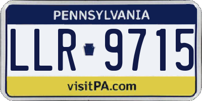 PA license plate LLR9715