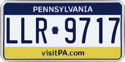 PA license plate LLR9717