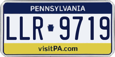 PA license plate LLR9719