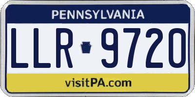 PA license plate LLR9720