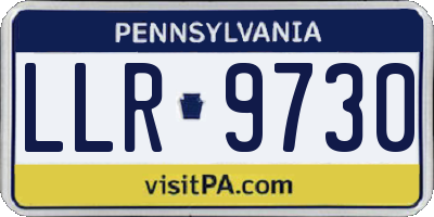 PA license plate LLR9730