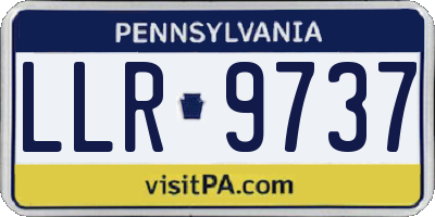 PA license plate LLR9737