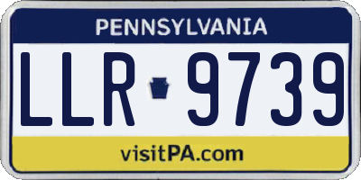 PA license plate LLR9739