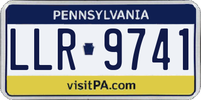 PA license plate LLR9741