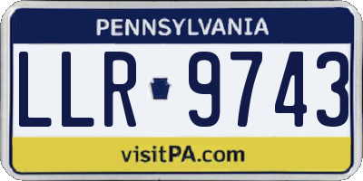 PA license plate LLR9743