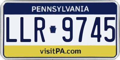 PA license plate LLR9745