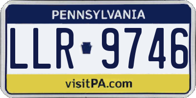 PA license plate LLR9746