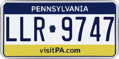 PA license plate LLR9747