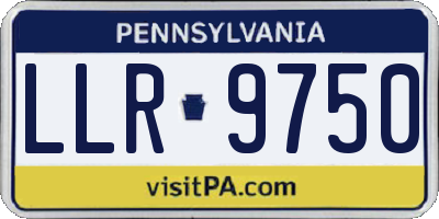 PA license plate LLR9750