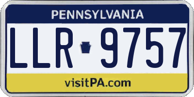 PA license plate LLR9757