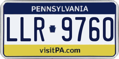 PA license plate LLR9760