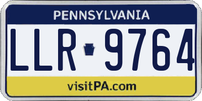PA license plate LLR9764