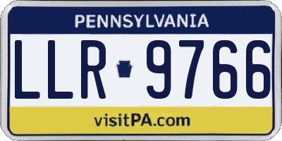 PA license plate LLR9766