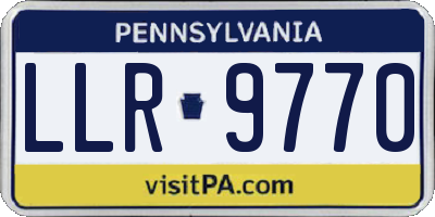 PA license plate LLR9770
